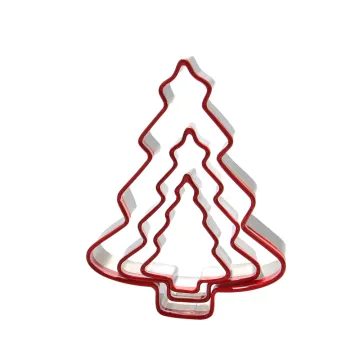 3pcs Stainless steel tree shaped cookie cutter set