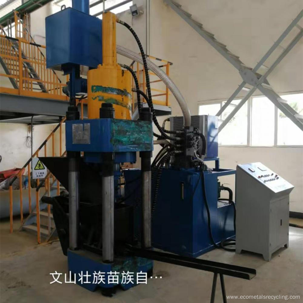 Exported Vertical Aluminum Al Chippings Block Making Machine