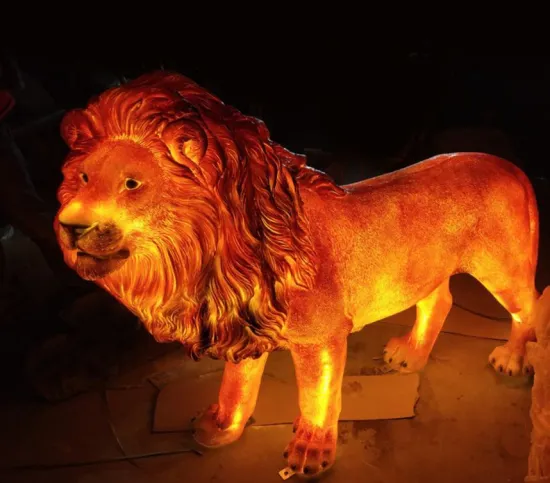 Simulation Luminous  Male Lion Lights