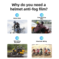 Vattentät anti -dimma motorcykelhjälmfilm