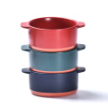 Tazón de cereal de cerámica de fideos apilables de color personalizado
