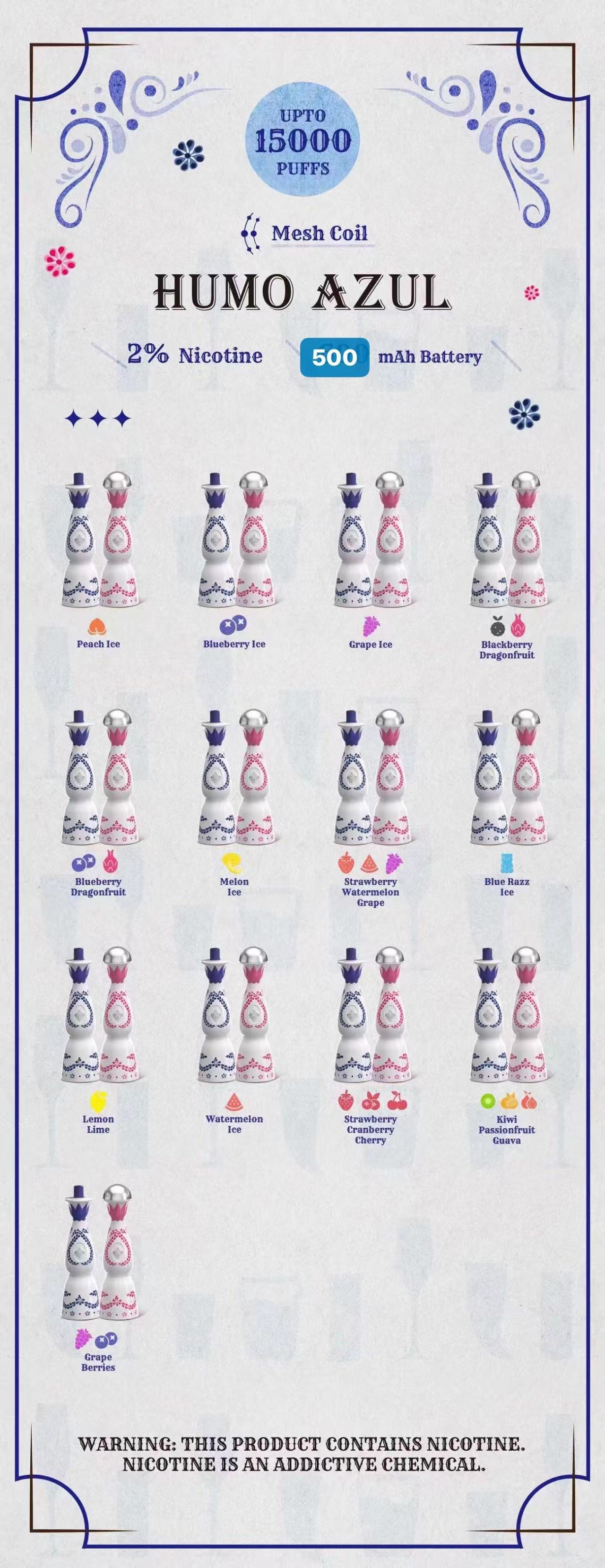 Humo AZUL 24000 puffs