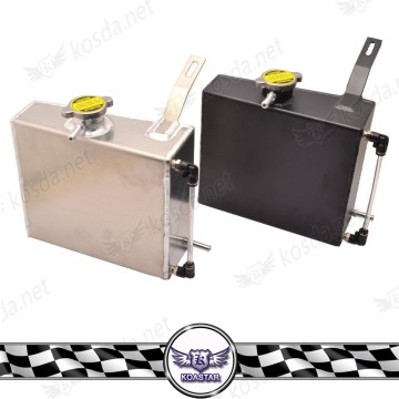 2Litre Black Silver Aluminum Radiator Coolant Overflow Tank for Supra MK III IV 7MGTE 2JZGT
