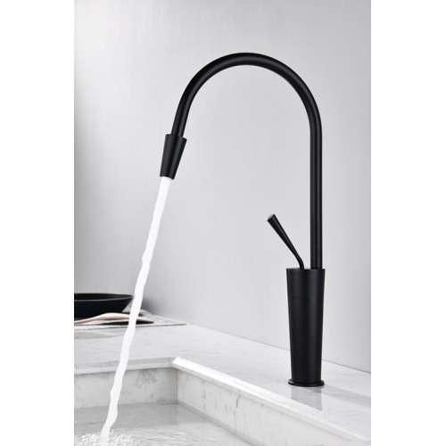 Modern Design Brass Kitchen Faucet Black