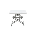 Waterproof White Plastic Folding Dining Table That Folds