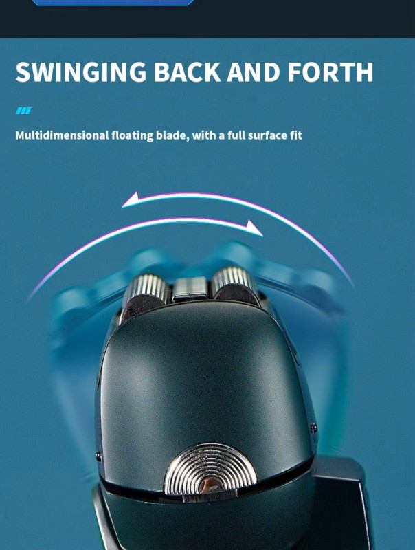 Modern Electric Shaver with USB Rechargeable and Waterproof Design