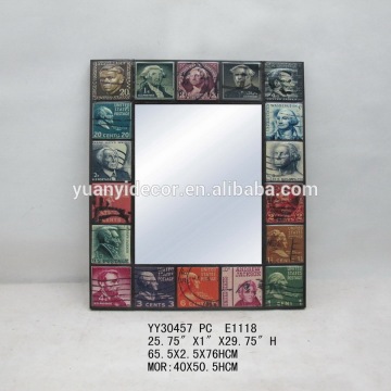 Rectangle metal wall mirror