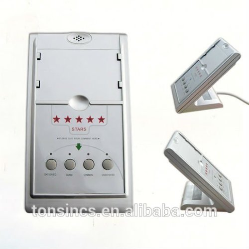 Supermarket/Hopital/Bank Wirless 4 Buttons Customer Feedback System/Customer Satisfaction Device