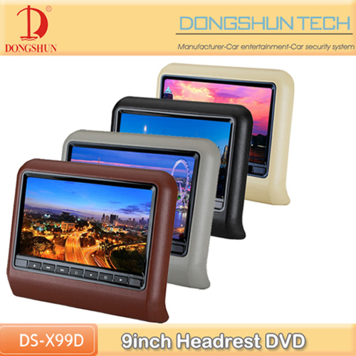 9 inch headrest car DVD palyer with wireless game ,USB/SD