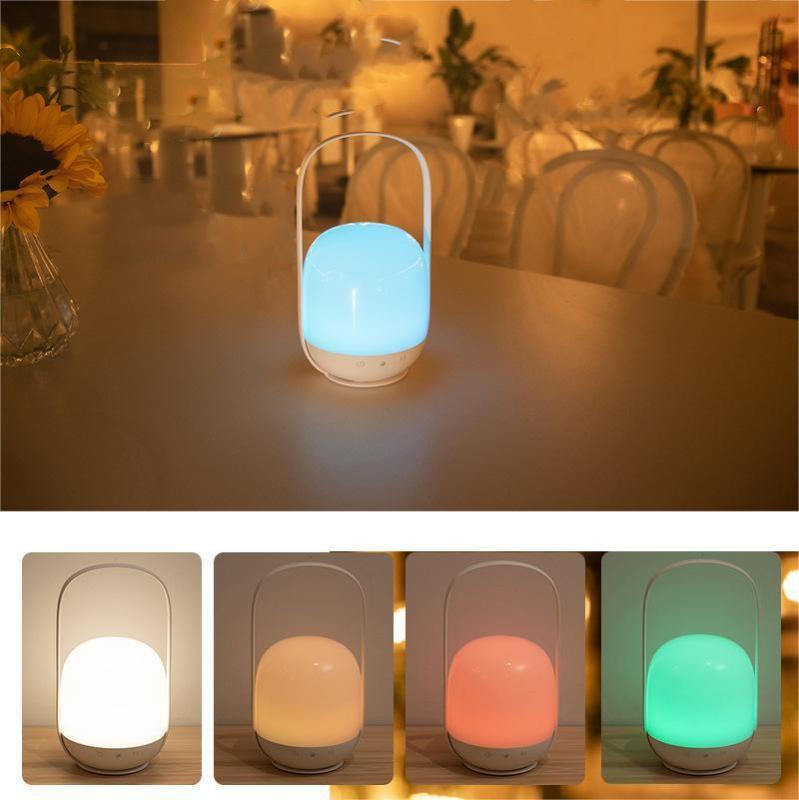 Portable Battery Powered LED Luminaire Camping Light 16 Color Changing RGB Beside Atmosphere Night Table Lamp
