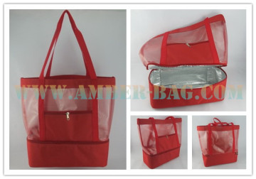 New style picnic cooler beach bag with mesh