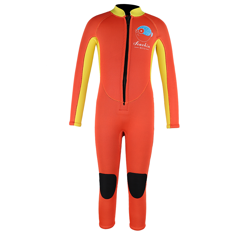 Seackin Kids Front Zip Limestone Neoprene Diving Suit