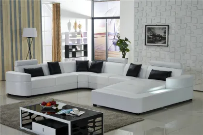 Modern style sofa adjustable backrest living room U shape sofa