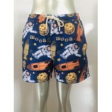 Cute astronaut print men's beach shorts