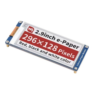Mô-đun hiển thị E-Paper E-Paper 2,9 inch E-ink cho Raspberry Pi Pico-Giao diện SPI, độ phân giải 296x128, Đỏ/Đen/Trắng
