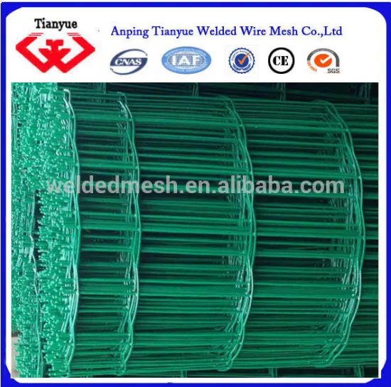 Green color PVC coated welded wire mesh rolls