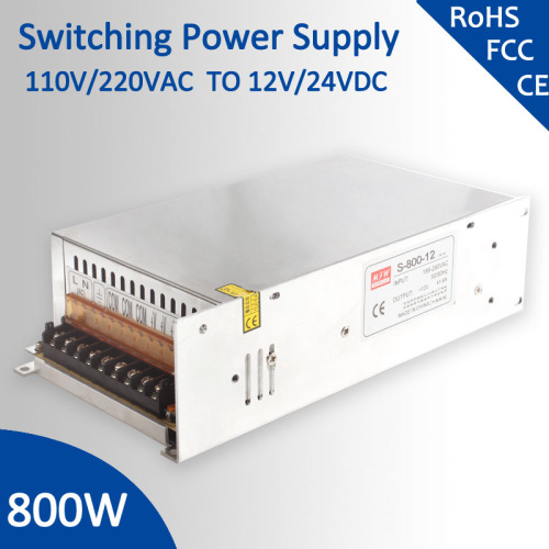 220v 240v ac-dc single output 12v 66a power supply 800w