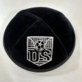 Glaube schwarzer Samt Yarmulke mit Stickerei