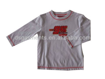 2013 white summer T-shirt children clothing with cute printing
