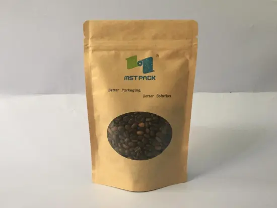 Hot Stamping Printing Doypack With Window and Zipper