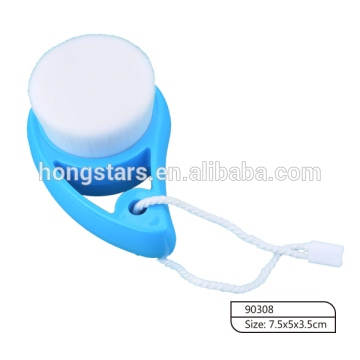 comma shape face cleaning brush plastic handle