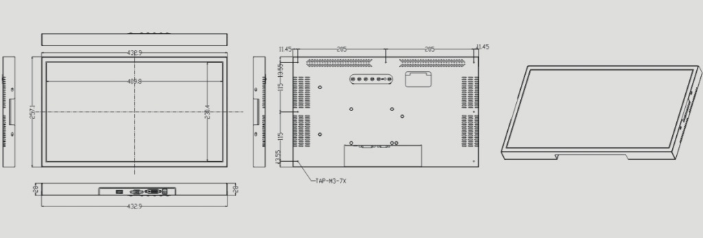 18.5" Open Frame Monitor