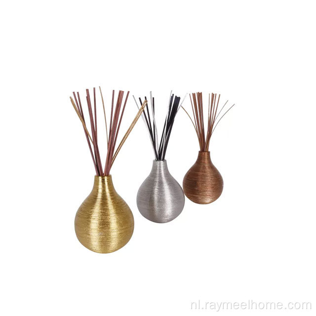zilveren fles aroma diffuser cadeaet set