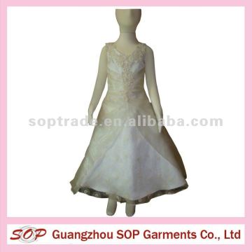 Elegant silk polyester satin flower girls dresses