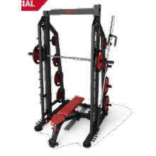 plated loaded Olympic smith machine counterbalanced