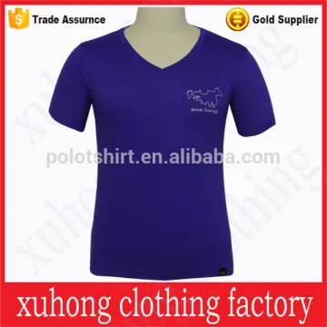 custom fashion V neck ladies t shirt 2017