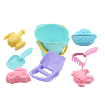 Hot Selling 8 Pcs Outdoor Beach Sand Bucket Toy Set for Babies