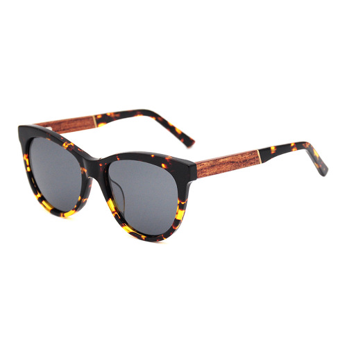 Cat Eye Acetate Wooden Sunglasses
