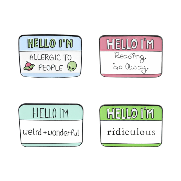 Label mesej yang disesuaikan memo kad memori pin enamel - Hadiah Lapel Unik