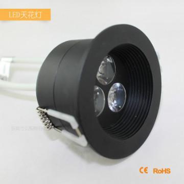 6W LED Black Ceiling Light