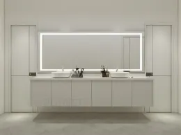 Euro Style High End Black White Bathroom Vanity