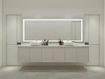 Euro Style High End Black White Bathroom Vanity
