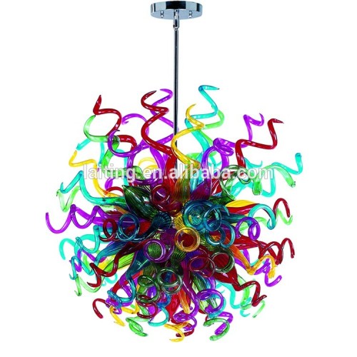 New Deginer Chihuly Style Chandelier Hand Blown Glass Lamp for Hotel Lobby 29008