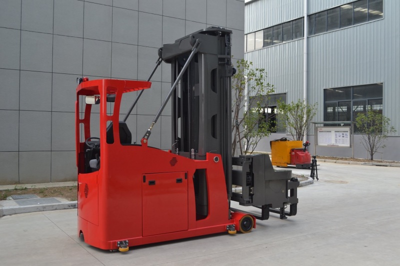 1.0 Ton to 1.5 Ton Narrow Aisle 3-Way VNA Electric Pallet Stacker Forklift for Heights Up to 9 Meters