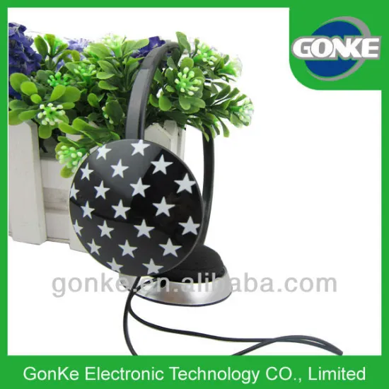 Over head phone Headset black stereo earphone for portable player