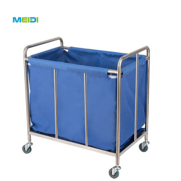 Stainless Steel Large Capacity Hospital Laundry Trolleys Medical Waste Trolley Emergency Trolley