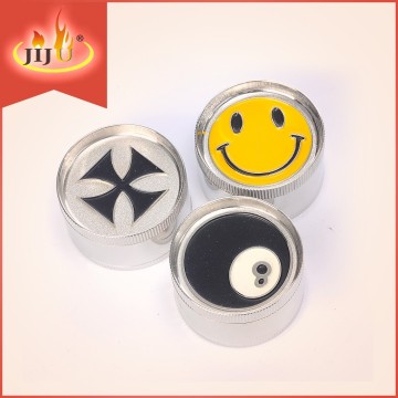 jiju high quality tobacco smoking zinc grinder with 3 tiers made in China JL-035J