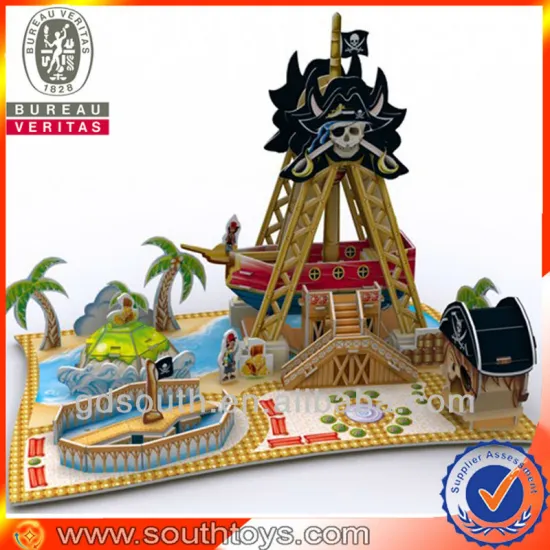3D paper puzzle pirates toy