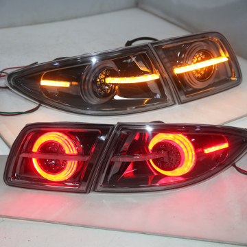 Lumière arrière à LED complète pour Mazda 6 LEMP LED 2003-2014 Black Housing Clear Lens