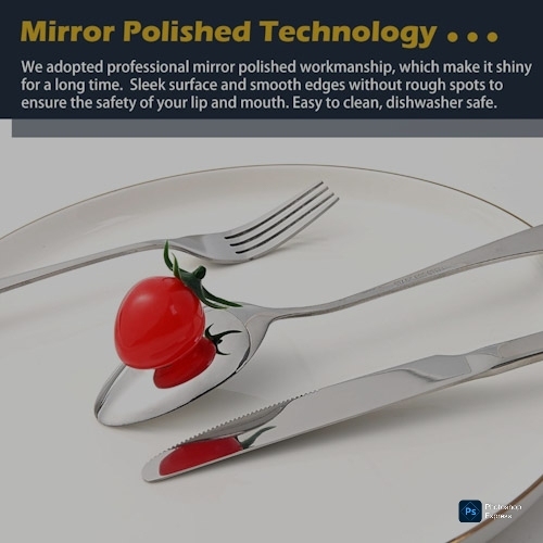 Modern Stainless Steel Spoon and Fork Set for Eco-Friendly Living
