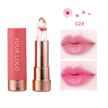 High Quality Vegan Formula Fruit Flavor Color Change Flower Lip Balm