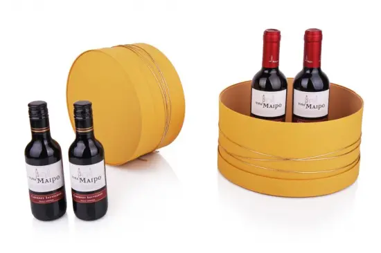 Custom Wine Gift Round Hat Box Packaging Wholesale