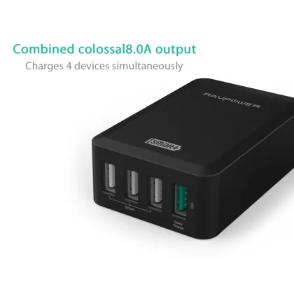 RAVPower QC 2.0 40W 4-Port Charging StationRAVPower QC 2.0 40W 4-Port Charging Station