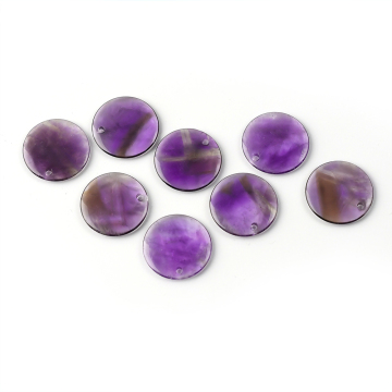 High Quality Amethyst Round Double Sided Flat Cutting