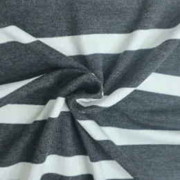 Stretch Knitted Stripes Rib Rayon Spandex Stripe Fabric