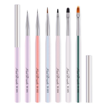 High-Quality Nail Art Polish Tools Bristles Nylon Hair Manicure Pen Set for DIY at Home
